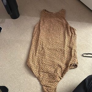 Fendi skims taupe/brown bodysuit, worn once. Too small